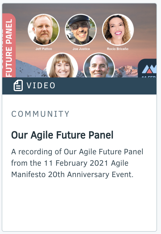 Video - Our Agile Future Panel 